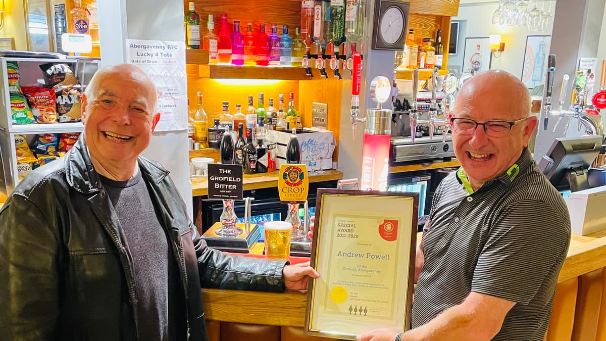 Abergavenny’s Grofield pub landlord Andrew Powell claims Camra award